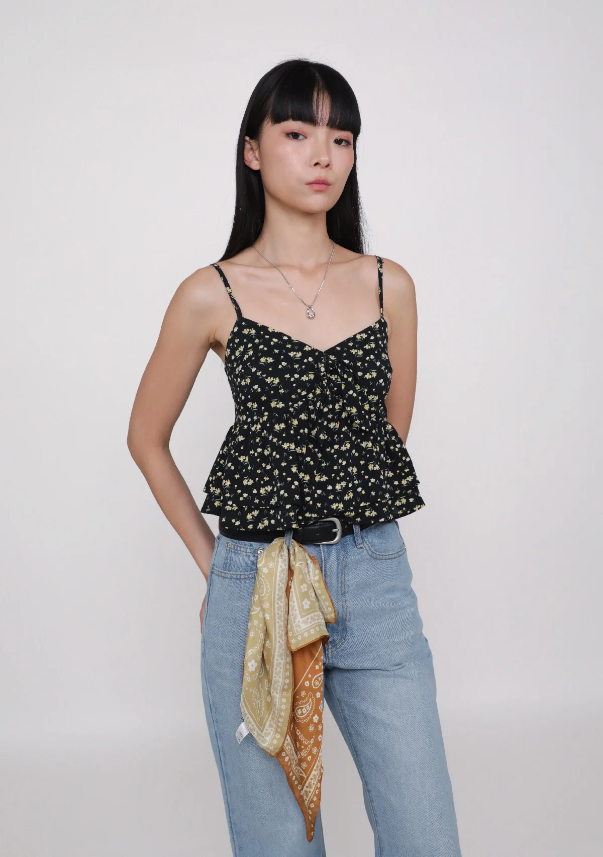 Gwendy Tiered Padded Top (Floral) - Image 9
