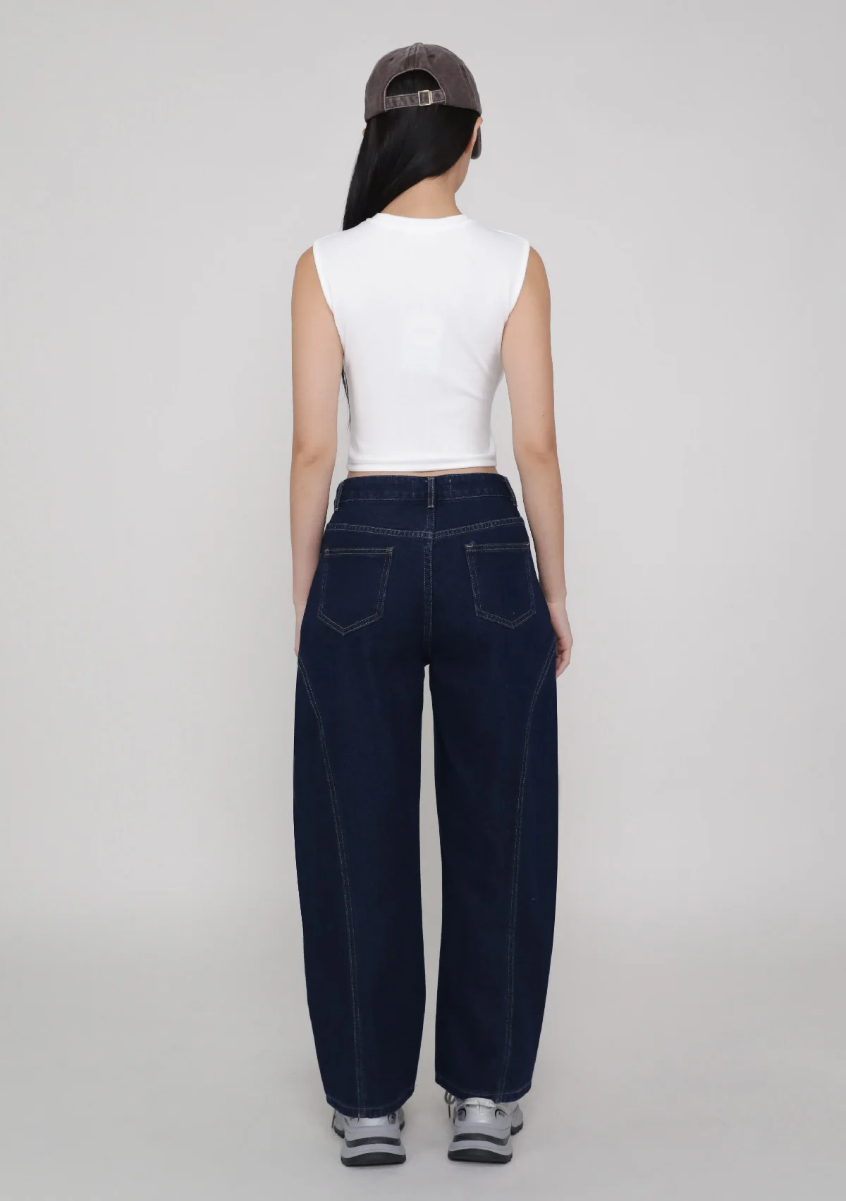 Brandon Topstitch Barrel Denim Jeans - Image 8