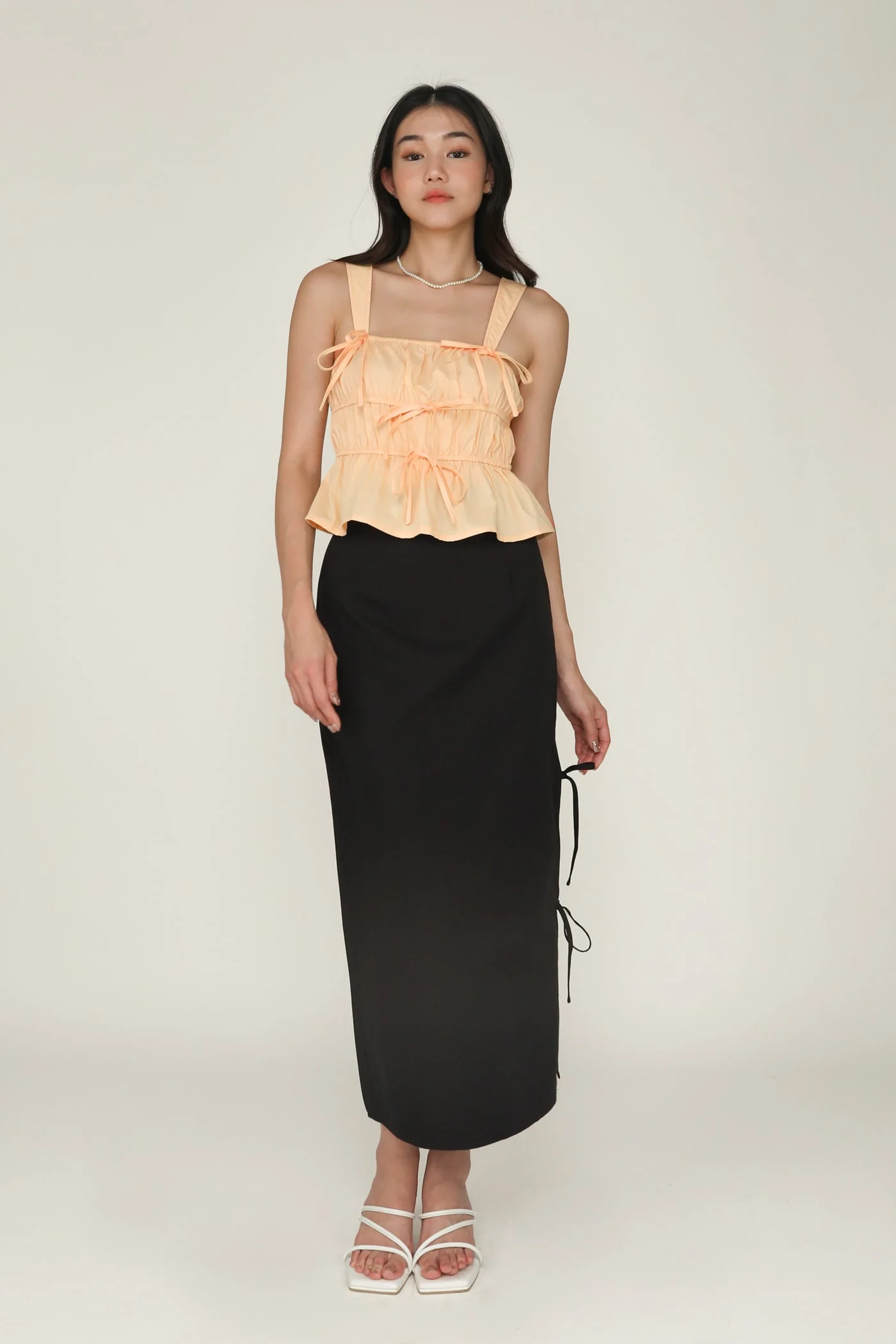 Valentia Ribbon Midi Skirt - Image 15