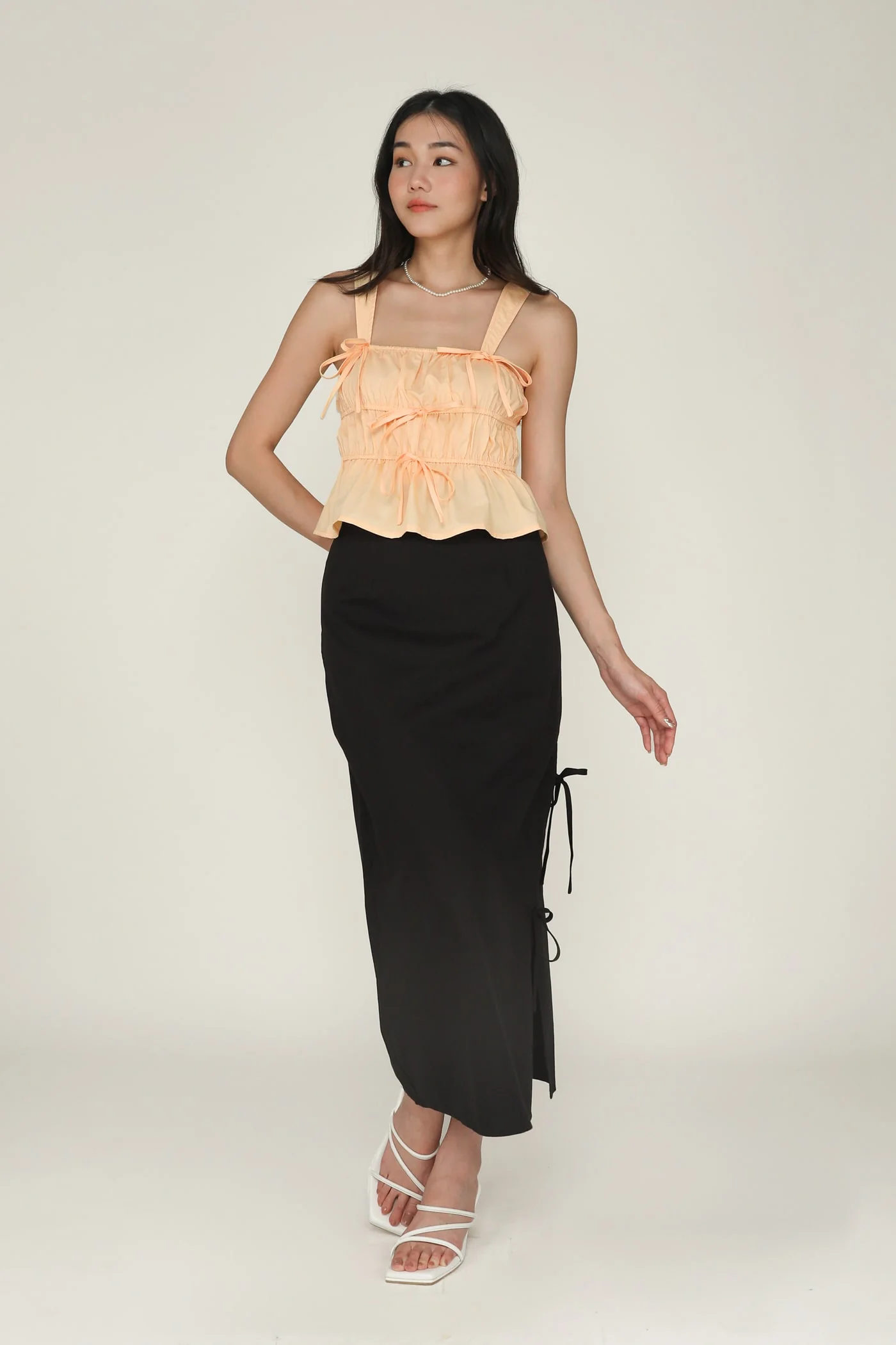 Valentia Ribbon Midi Skirt - Image 19