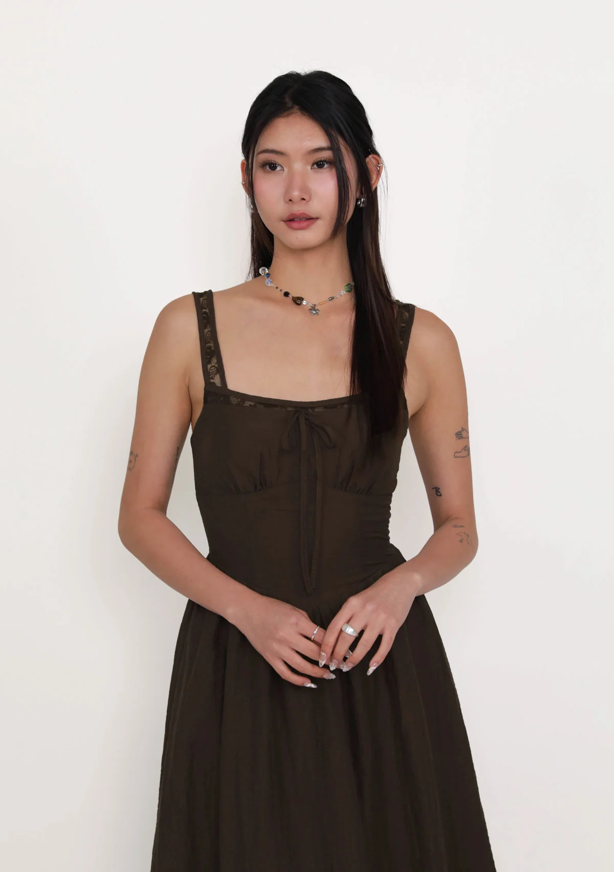 Valeria Lace Padded Maxi Dress - Image 5