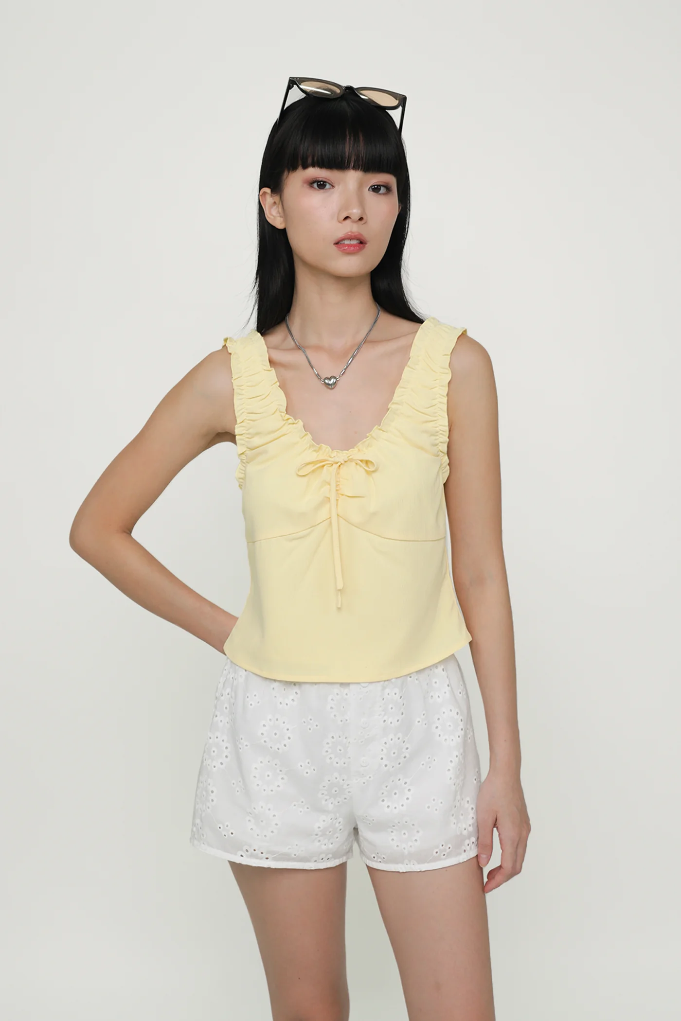 Vernetta Ruched Strap Top - Image 17