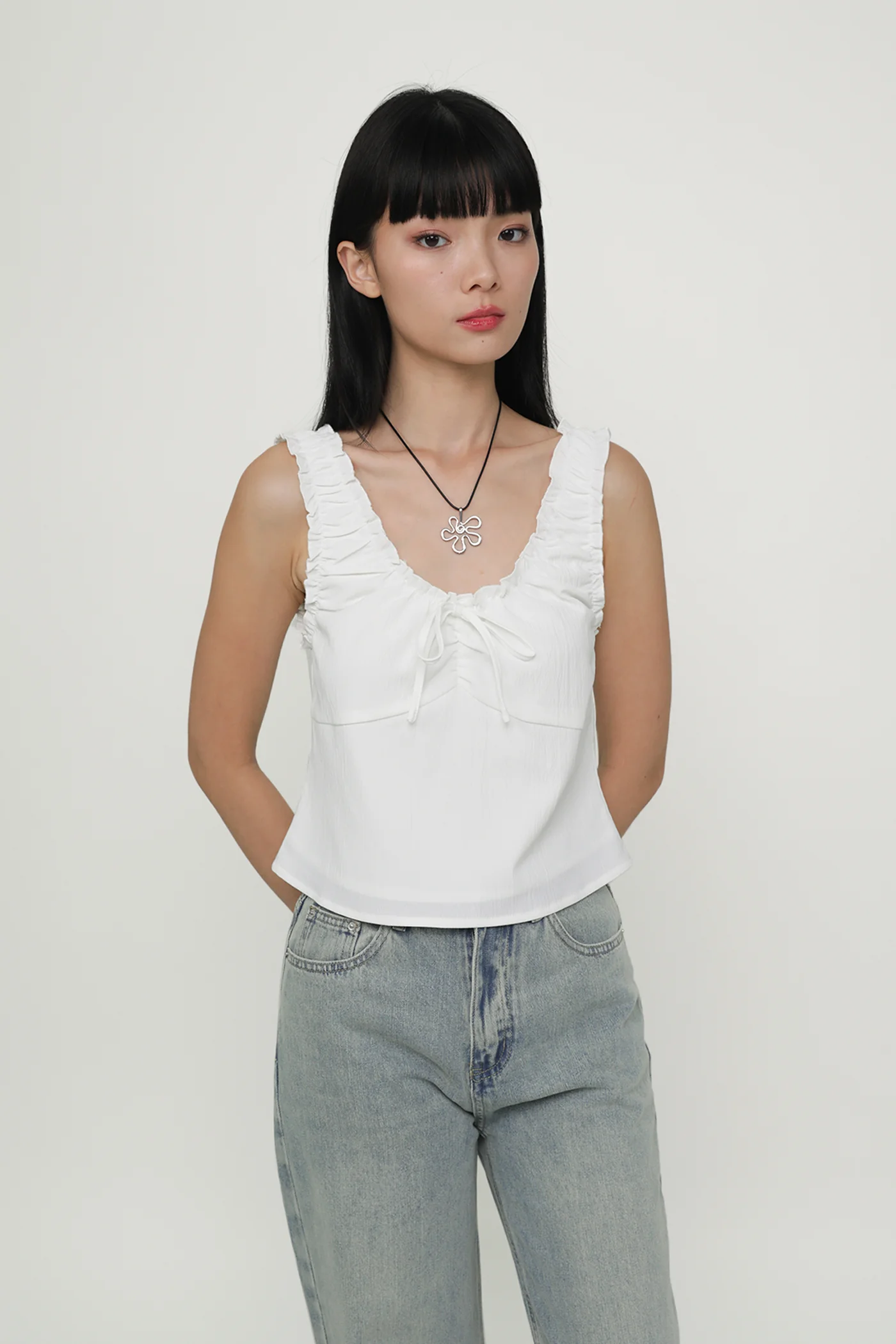 Vernetta Ruched Strap Top - Image 5