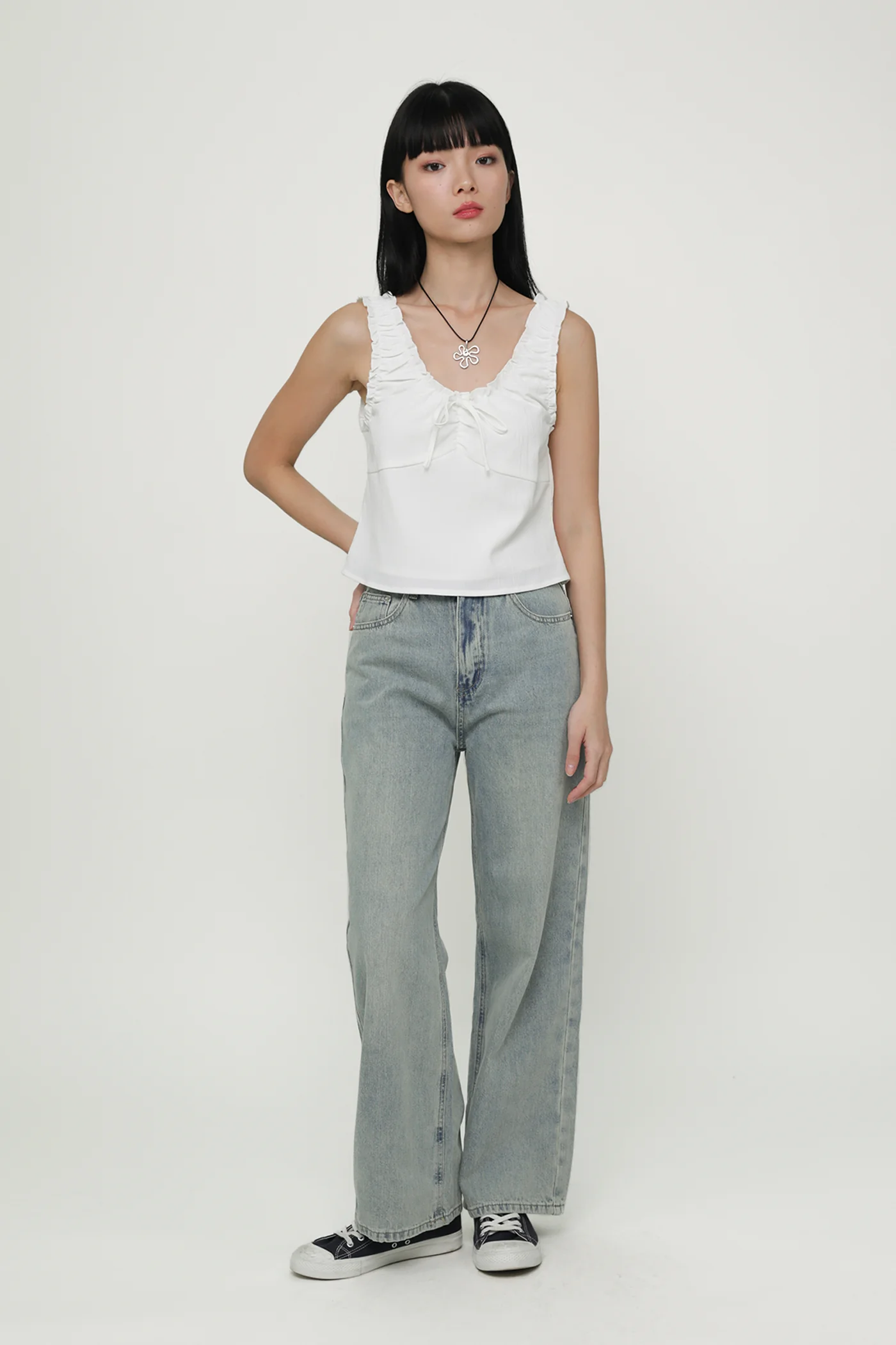 Vernetta Ruched Strap Top - Image 6