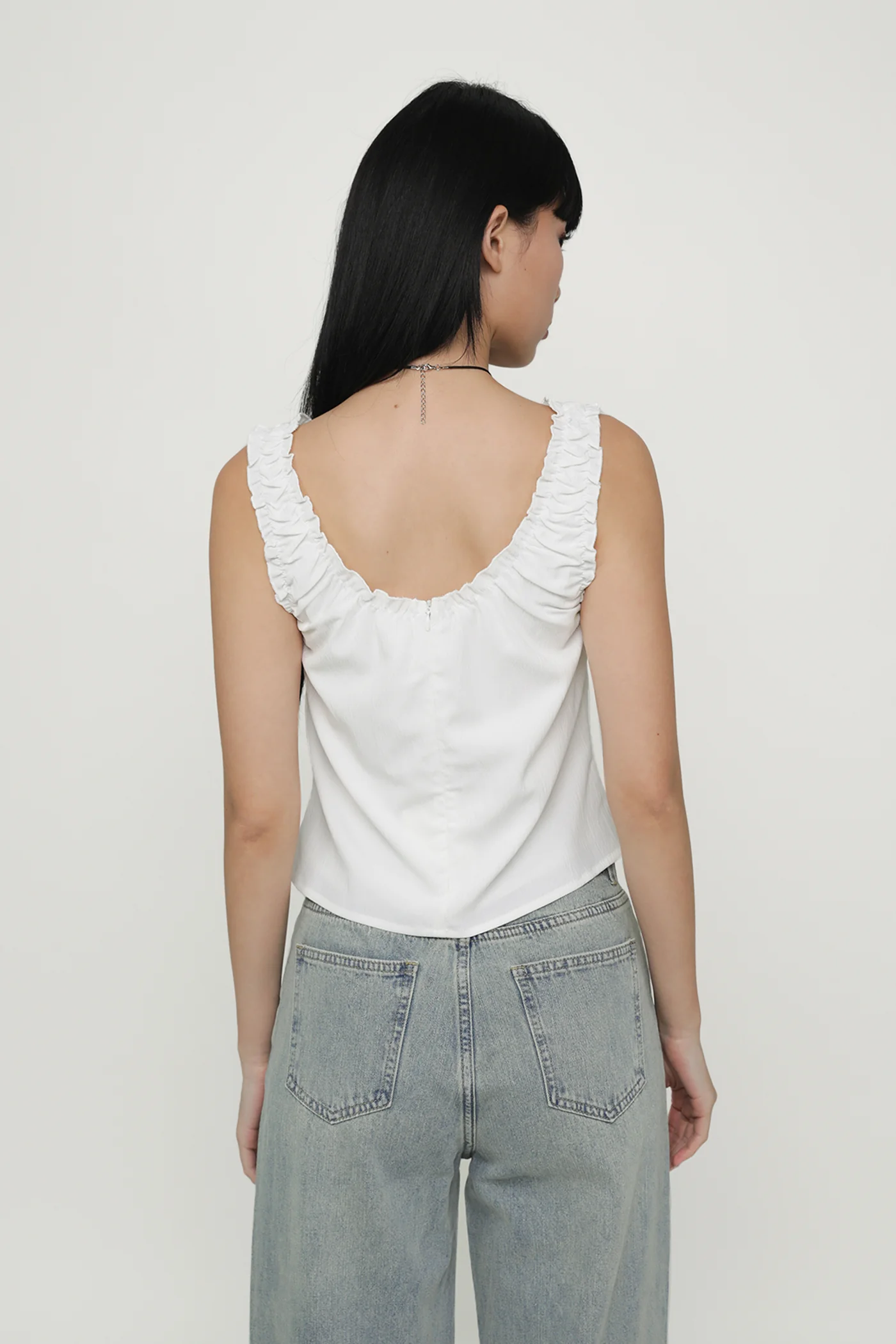 Vernetta Ruched Strap Top - Image 7