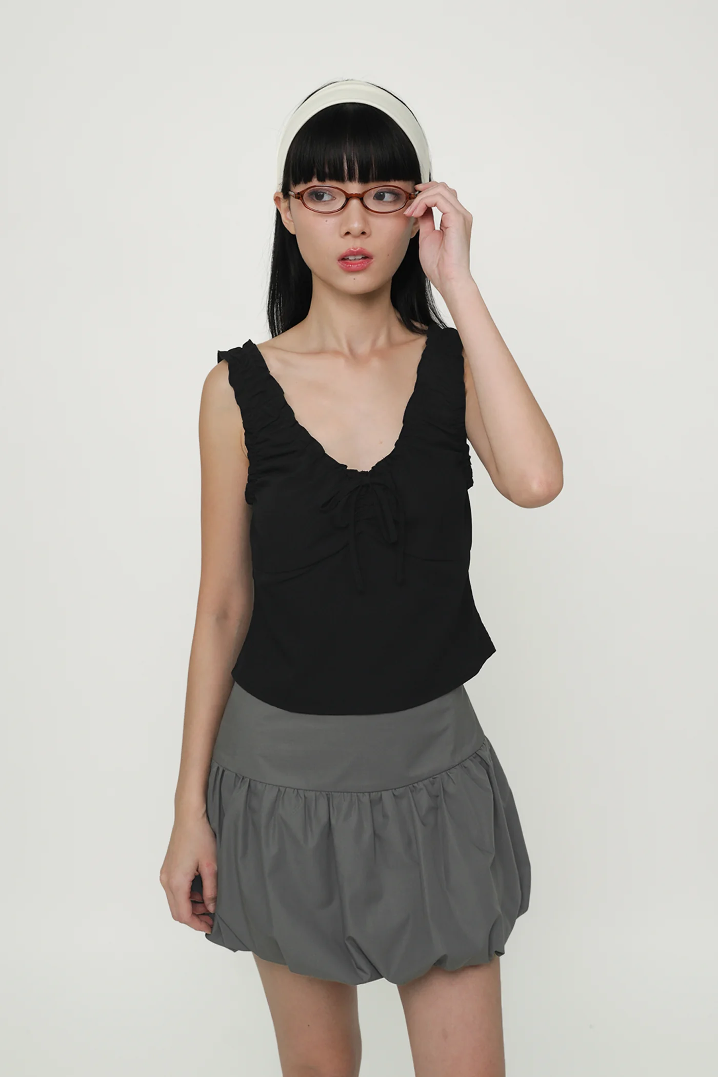 Vernetta Ruched Strap Top - Image 8