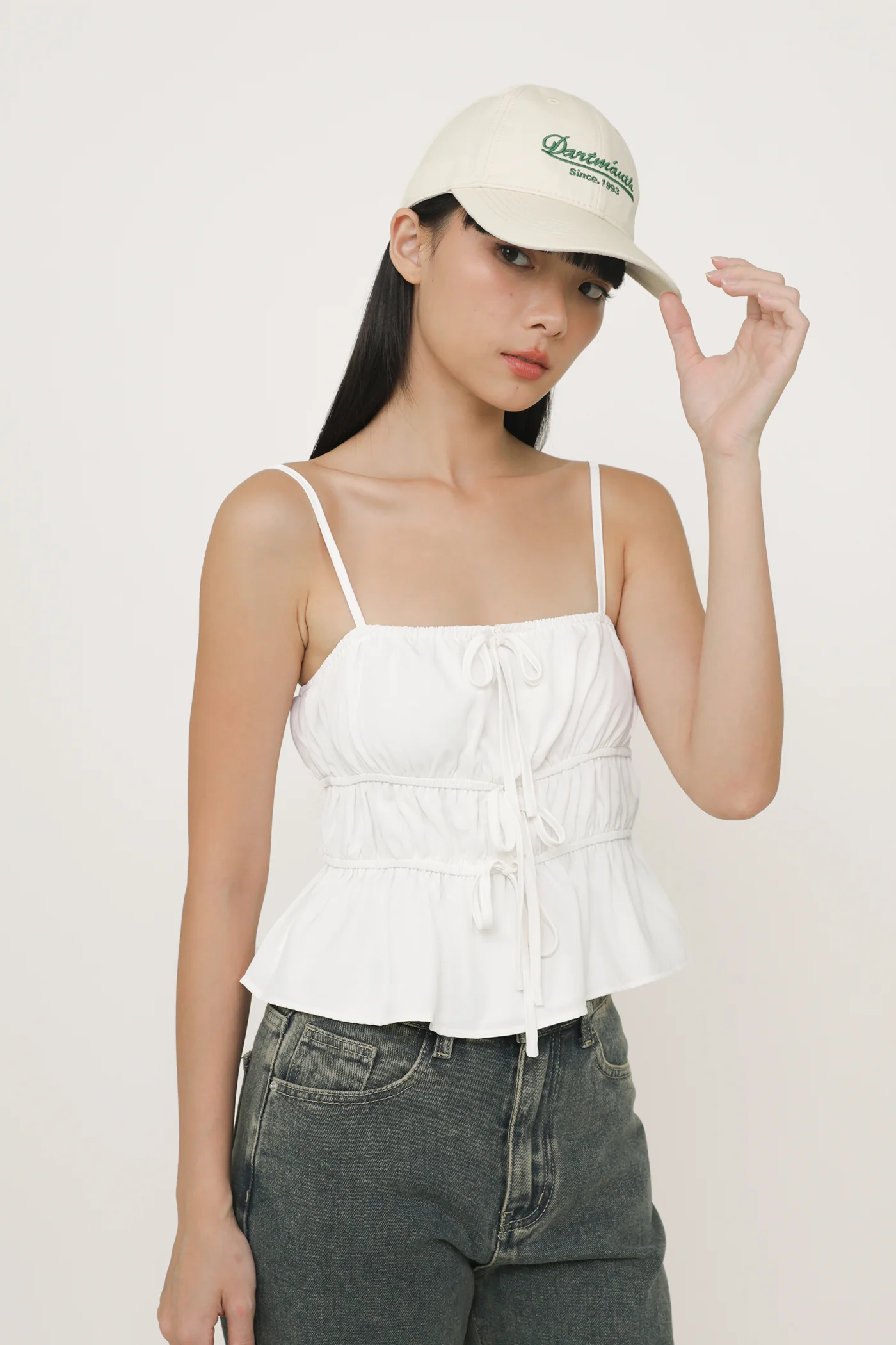Violetta Ribbon Shirred Top - Image 10