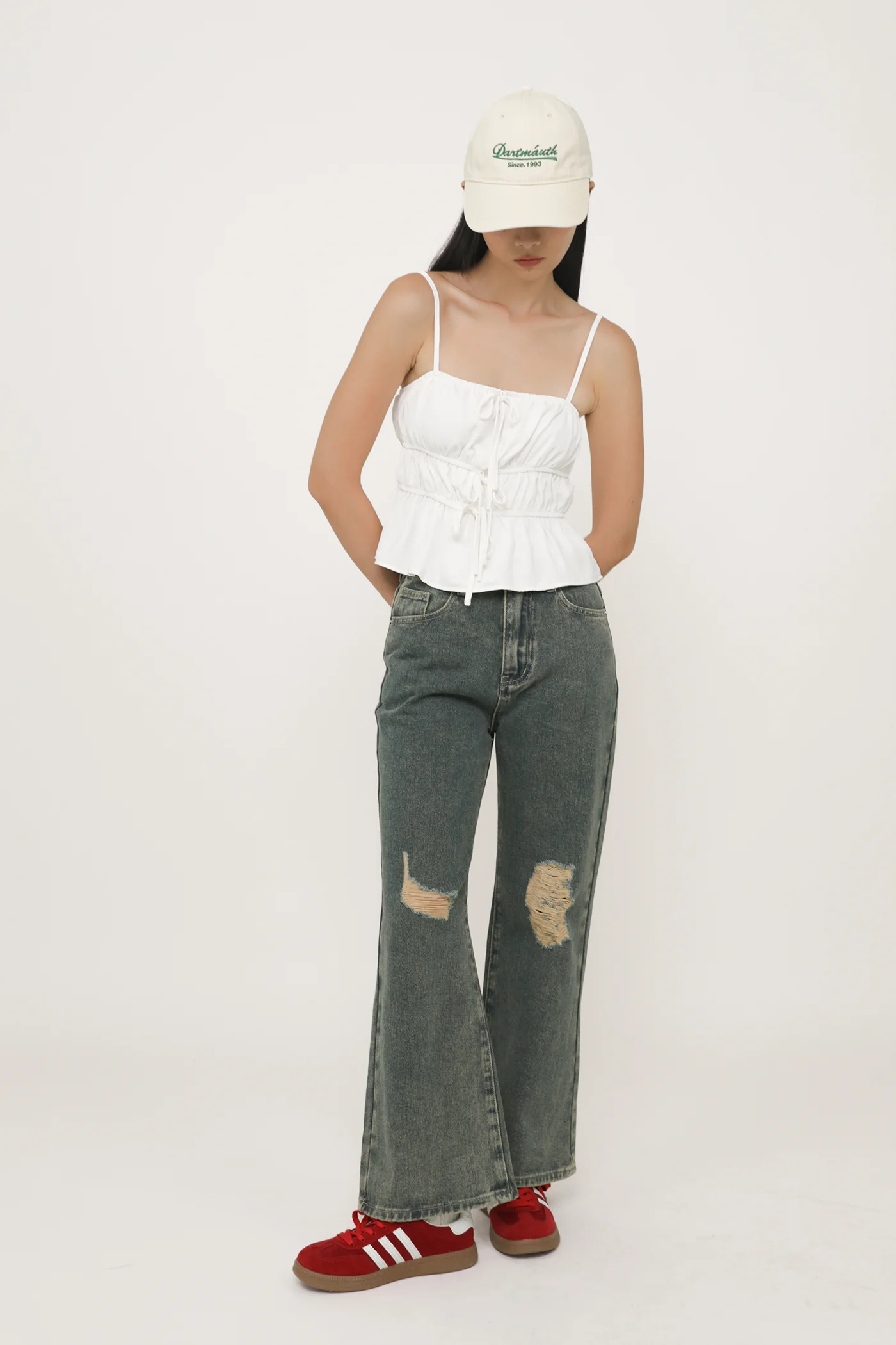 Violetta Ribbon Shirred Top - Image 13