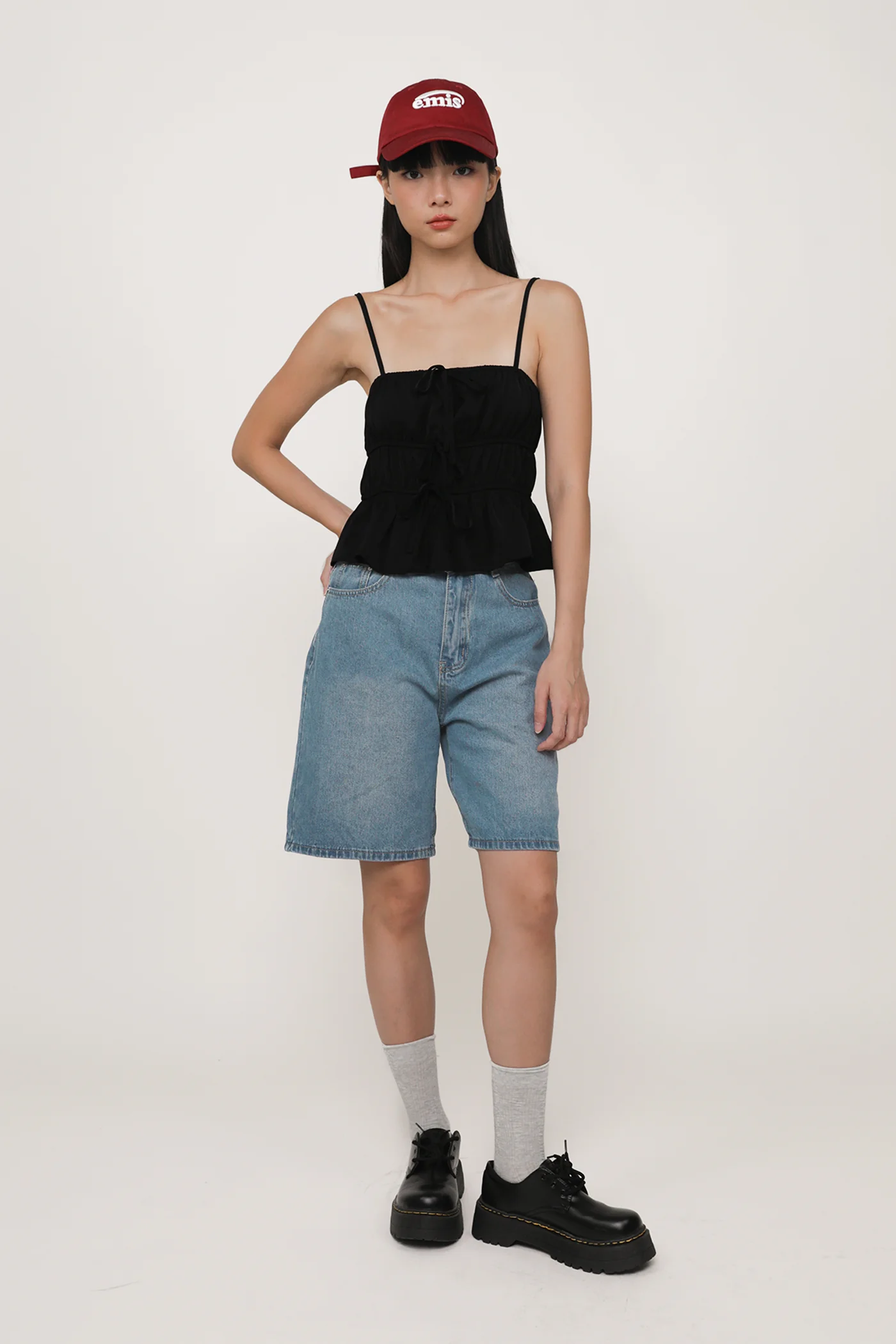 Violetta Ribbon Shirred Top - Image 15
