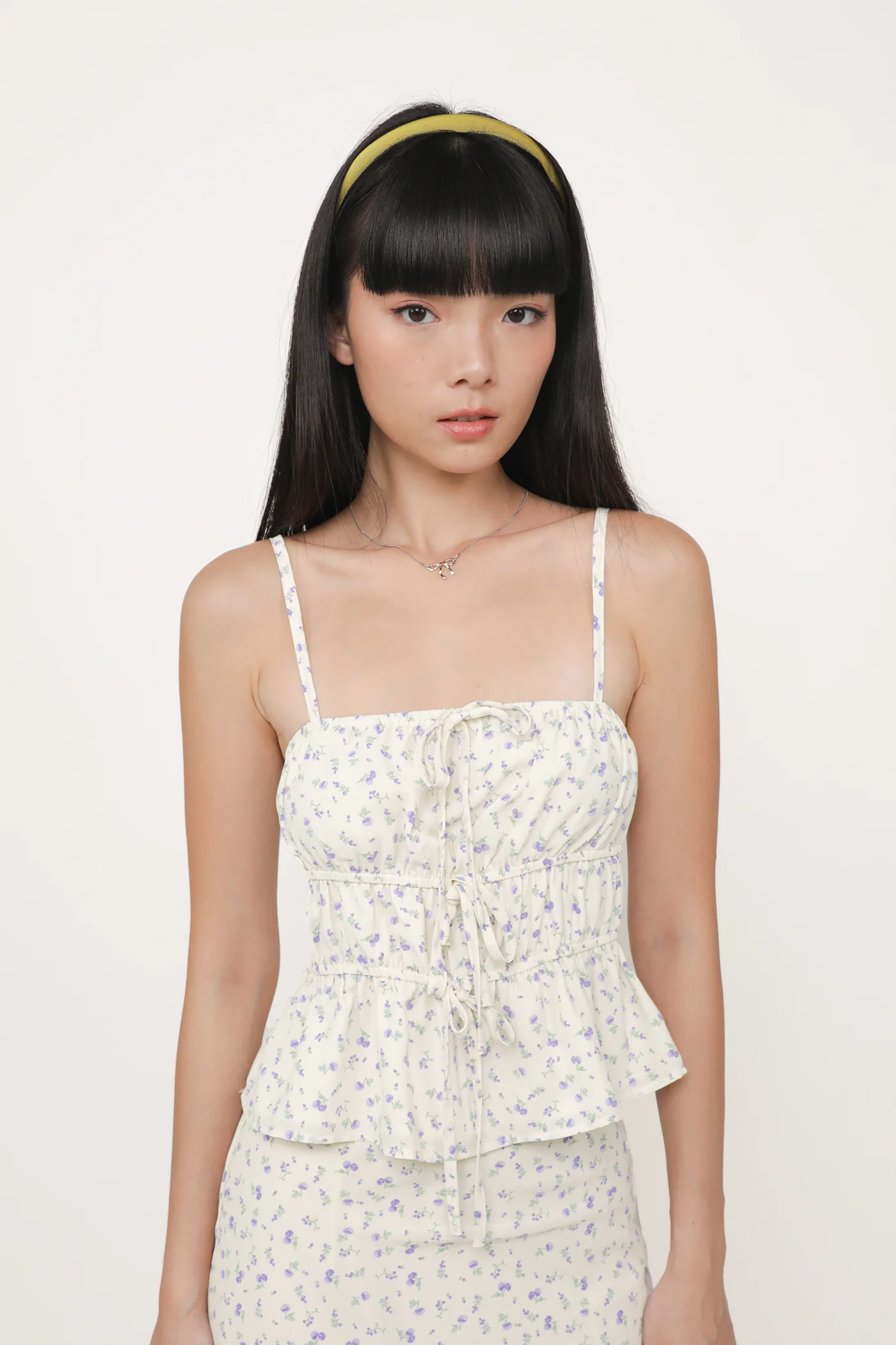 Violetta Ribbon Shirred Top - Image 2
