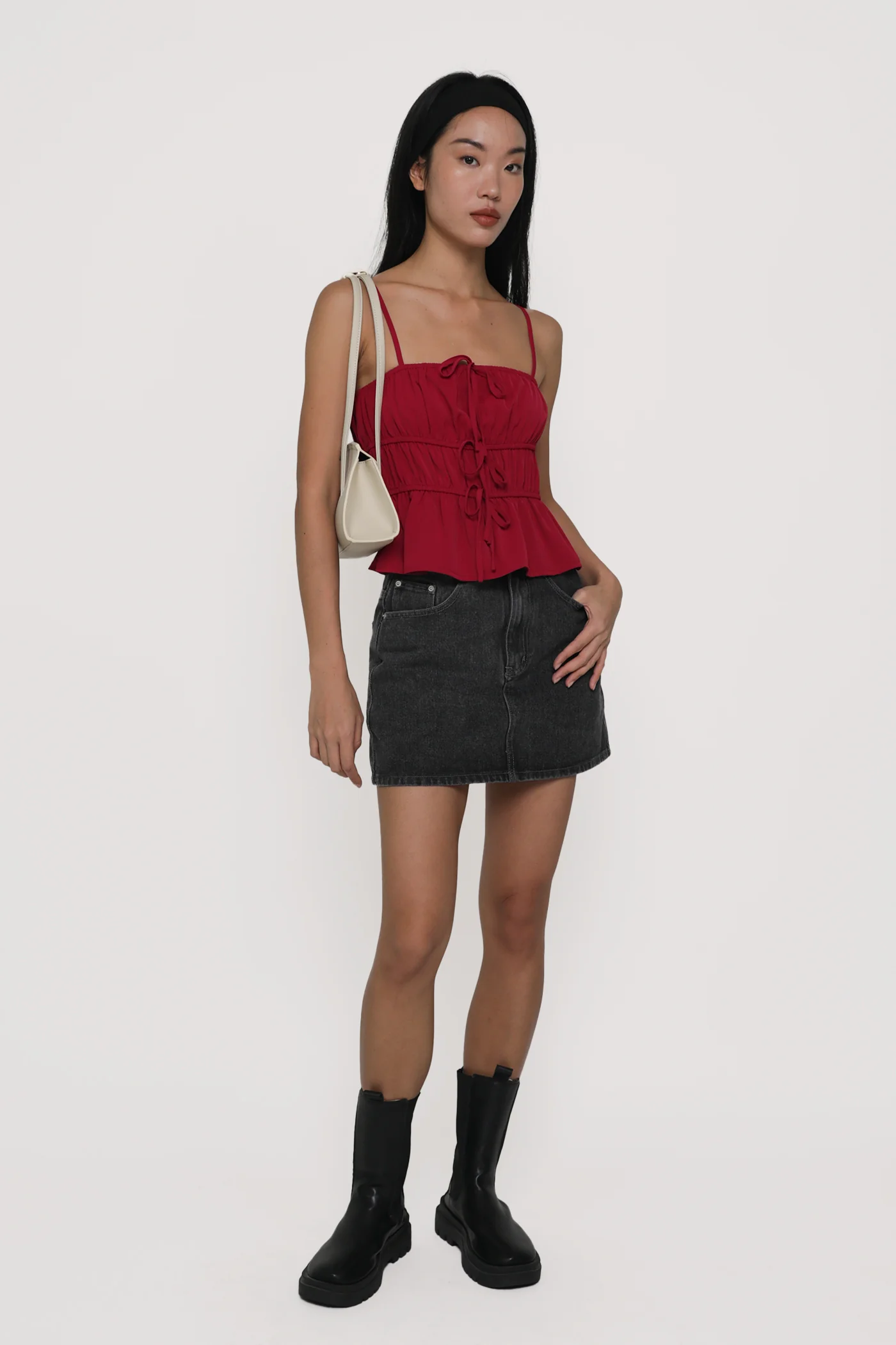 Violetta Ribbon Shirred Top - Image 22