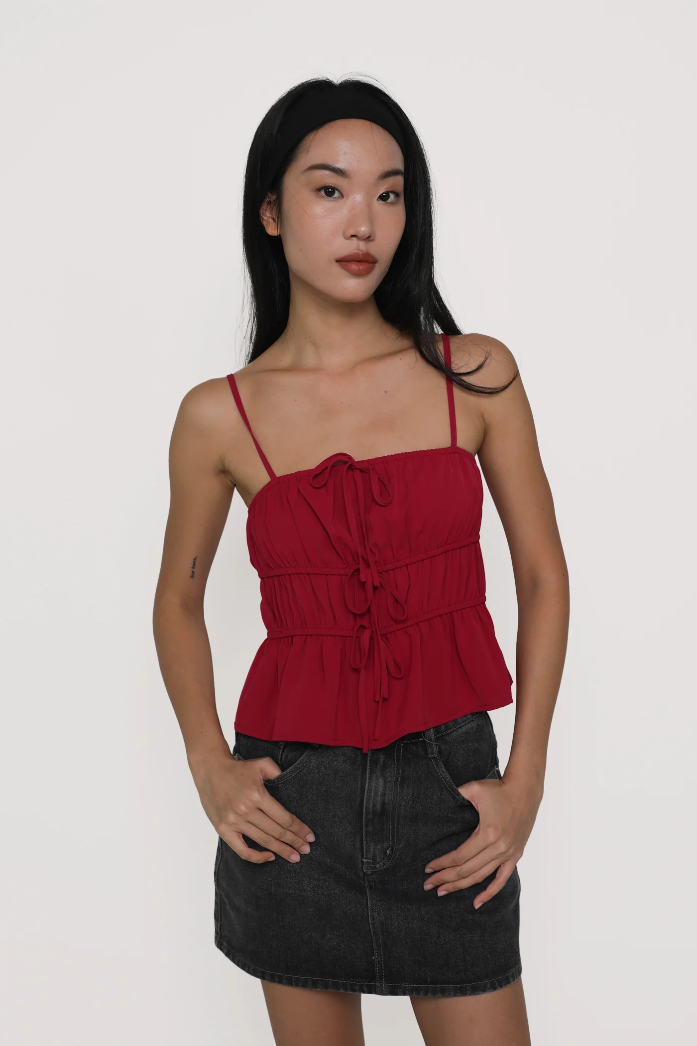 Violetta Ribbon Shirred Top - Image 23