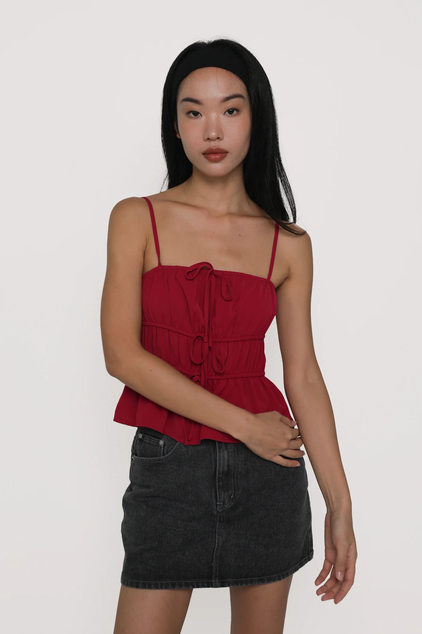 Violetta Ribbon Shirred Top - Image 24
