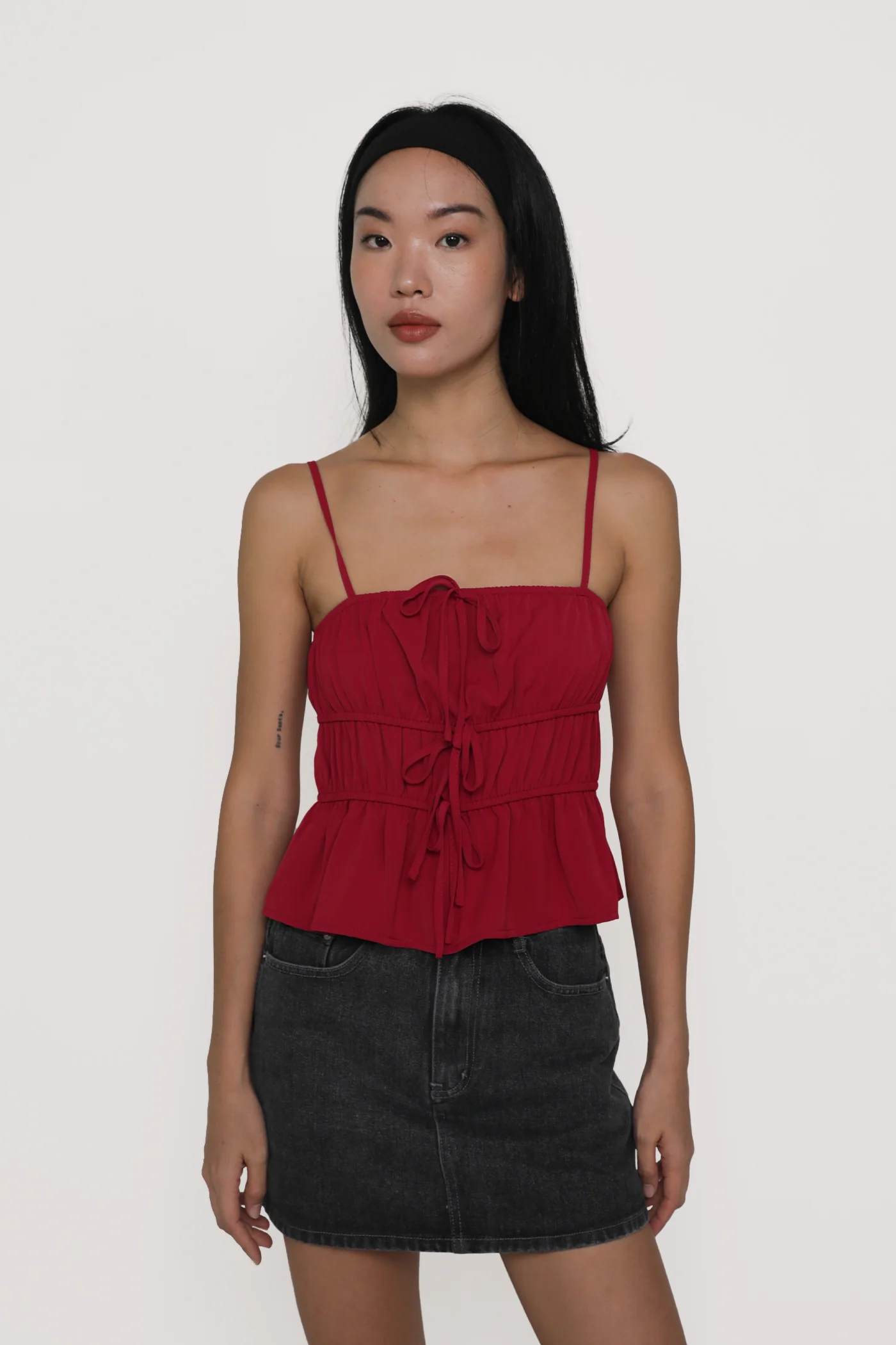 Violetta Ribbon Shirred Top - Image 26