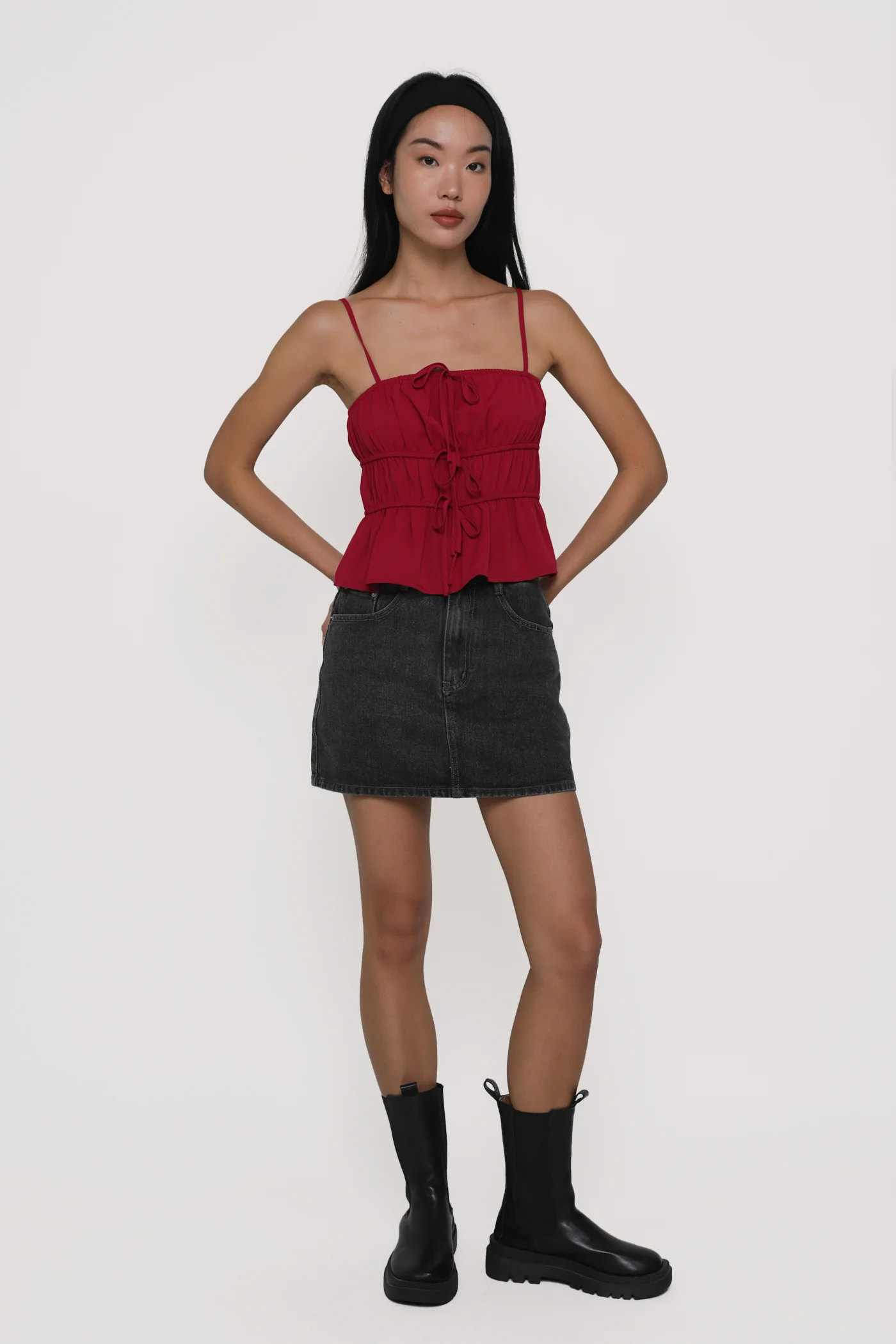 Violetta Ribbon Shirred Top - Image 27