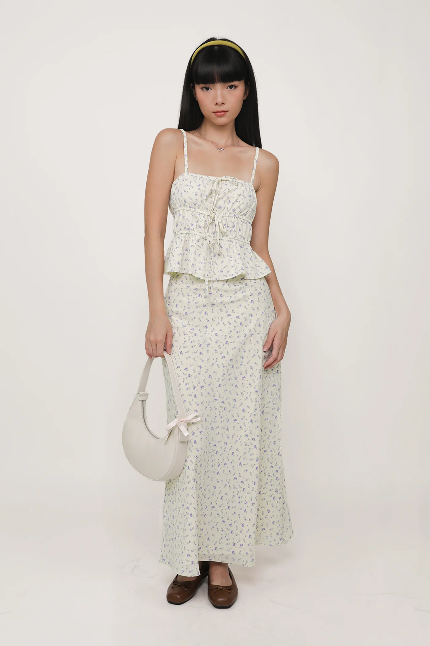 Violetta Ribbon Shirred Top - Image 3