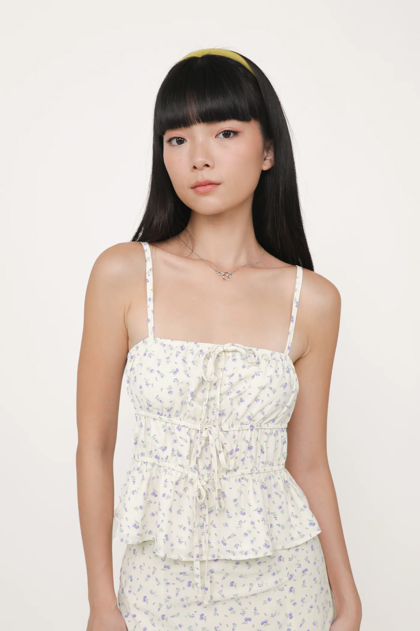 Violetta Ribbon Shirred Top - Image 5