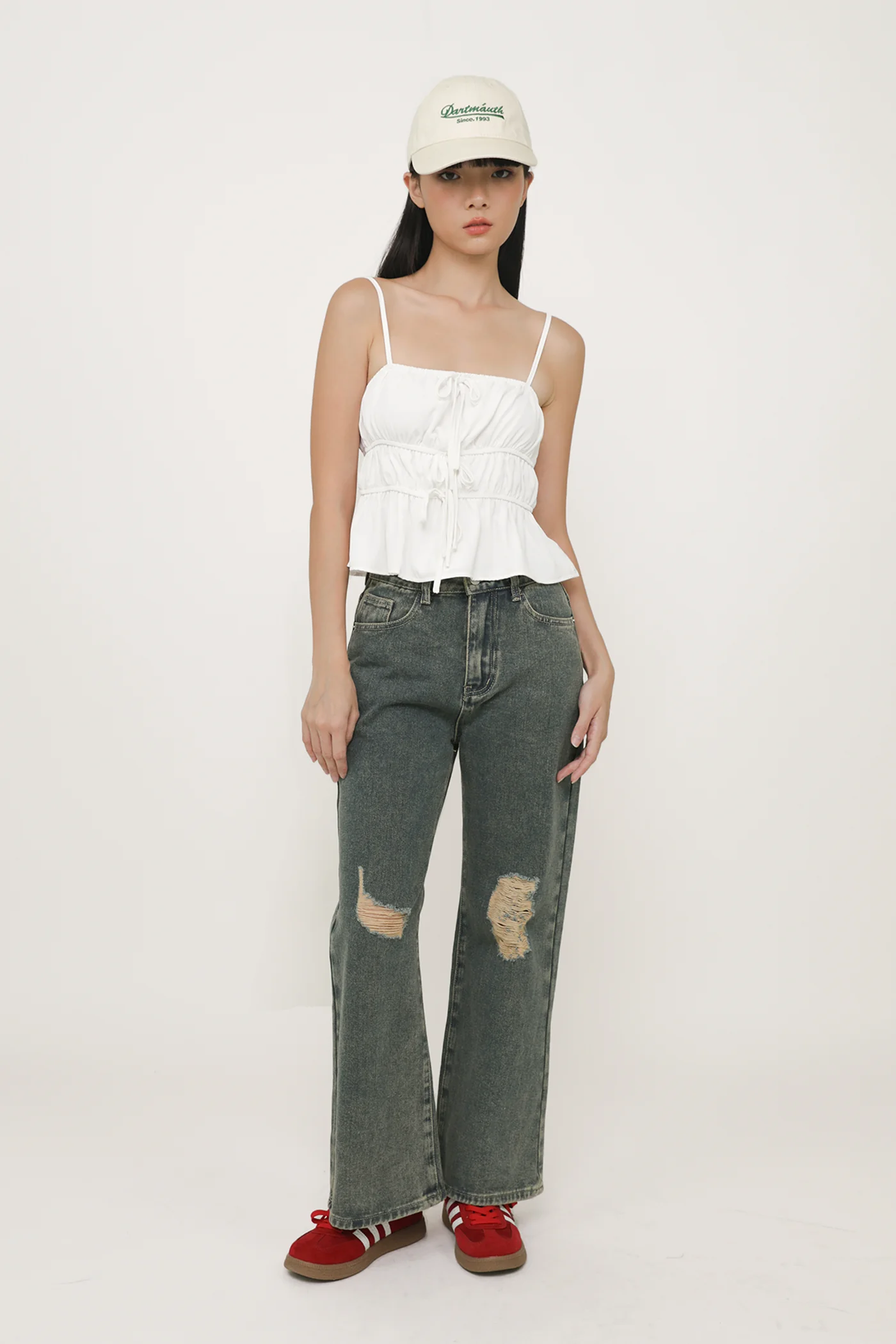 Violetta Ribbon Shirred Top - Image 9