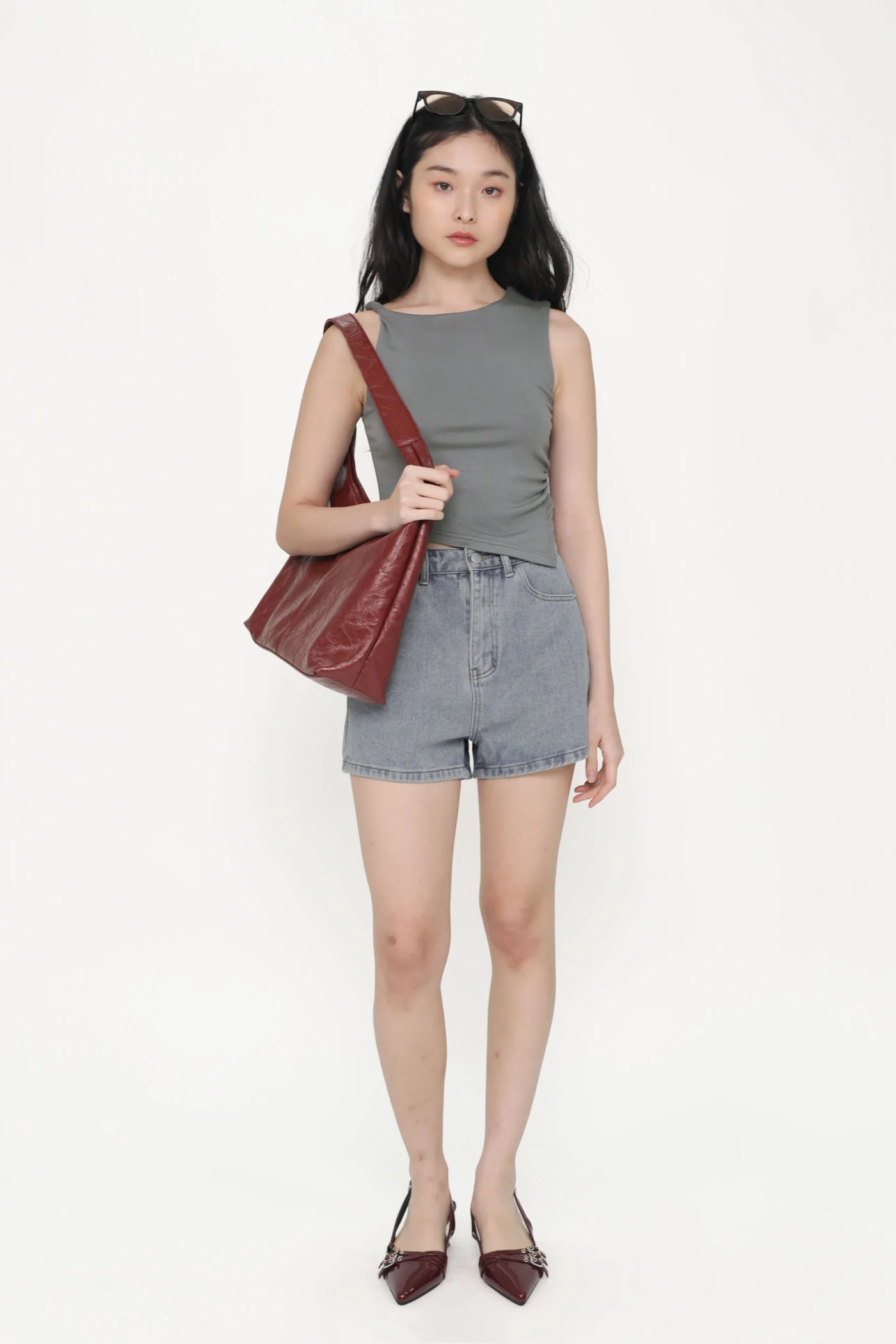 Vivian Asymmetrical Ruched Top - Image 15