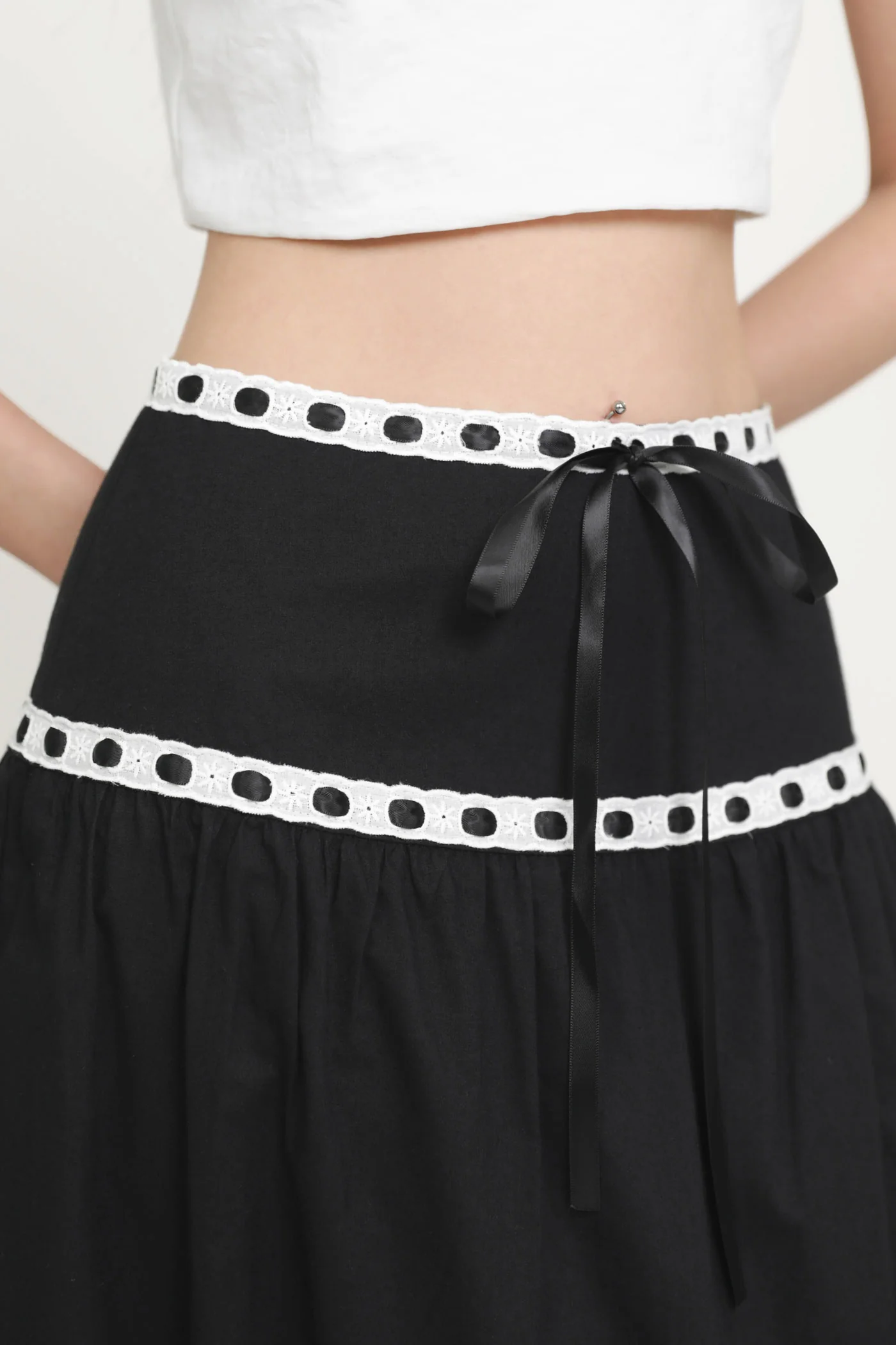 Winifred Ribbon Embroidery Maxi Skirt - Image 11