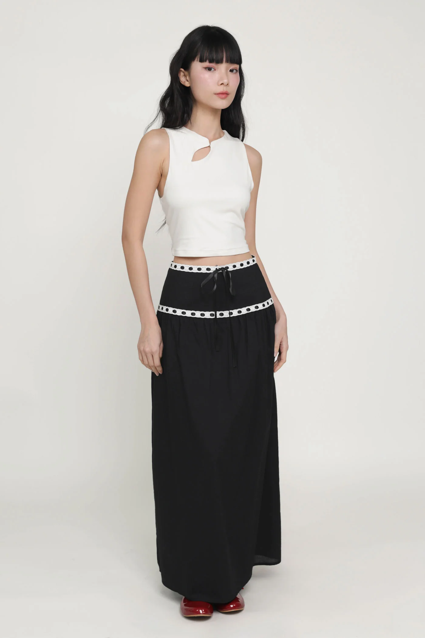 Winifred Ribbon Embroidery Maxi Skirt - Image 13