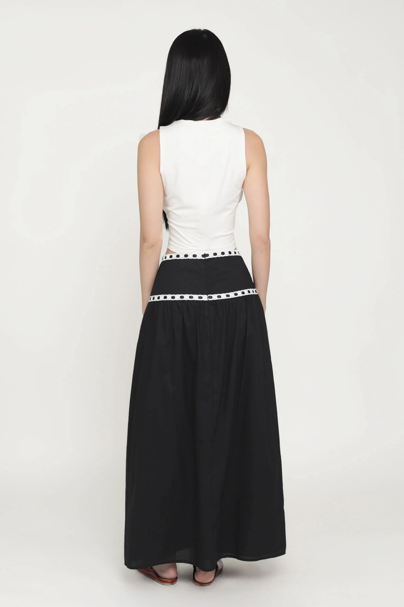 Winifred Ribbon Embroidery Maxi Skirt - Image 14