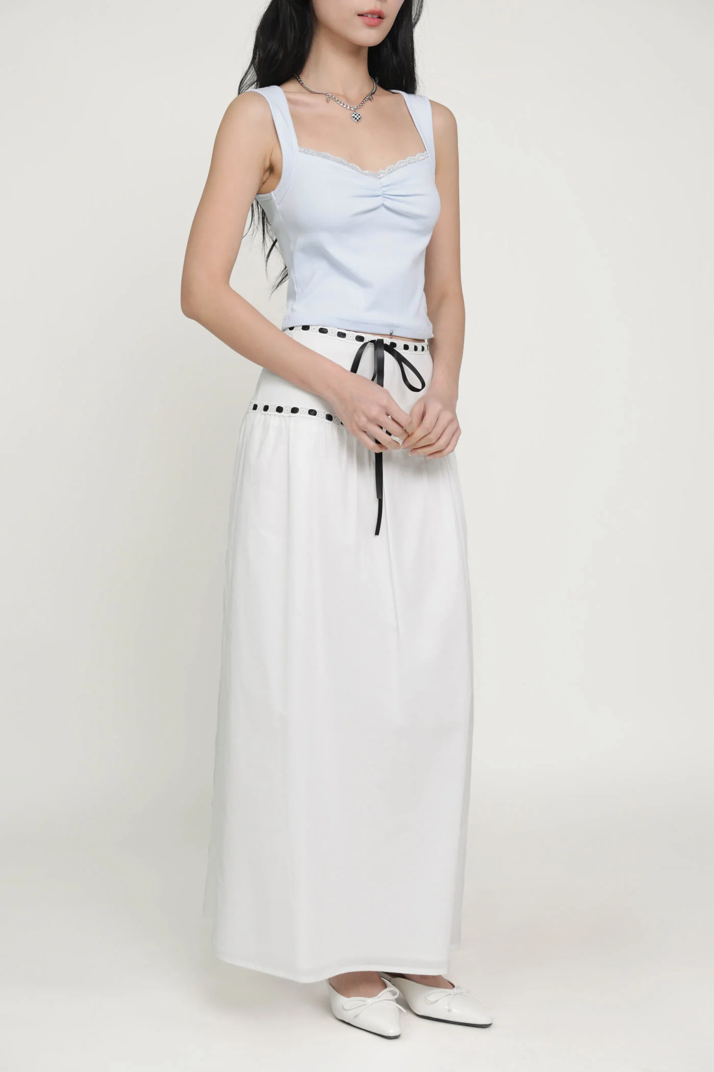 Winifred Ribbon Embroidery Maxi Skirt - Image 7