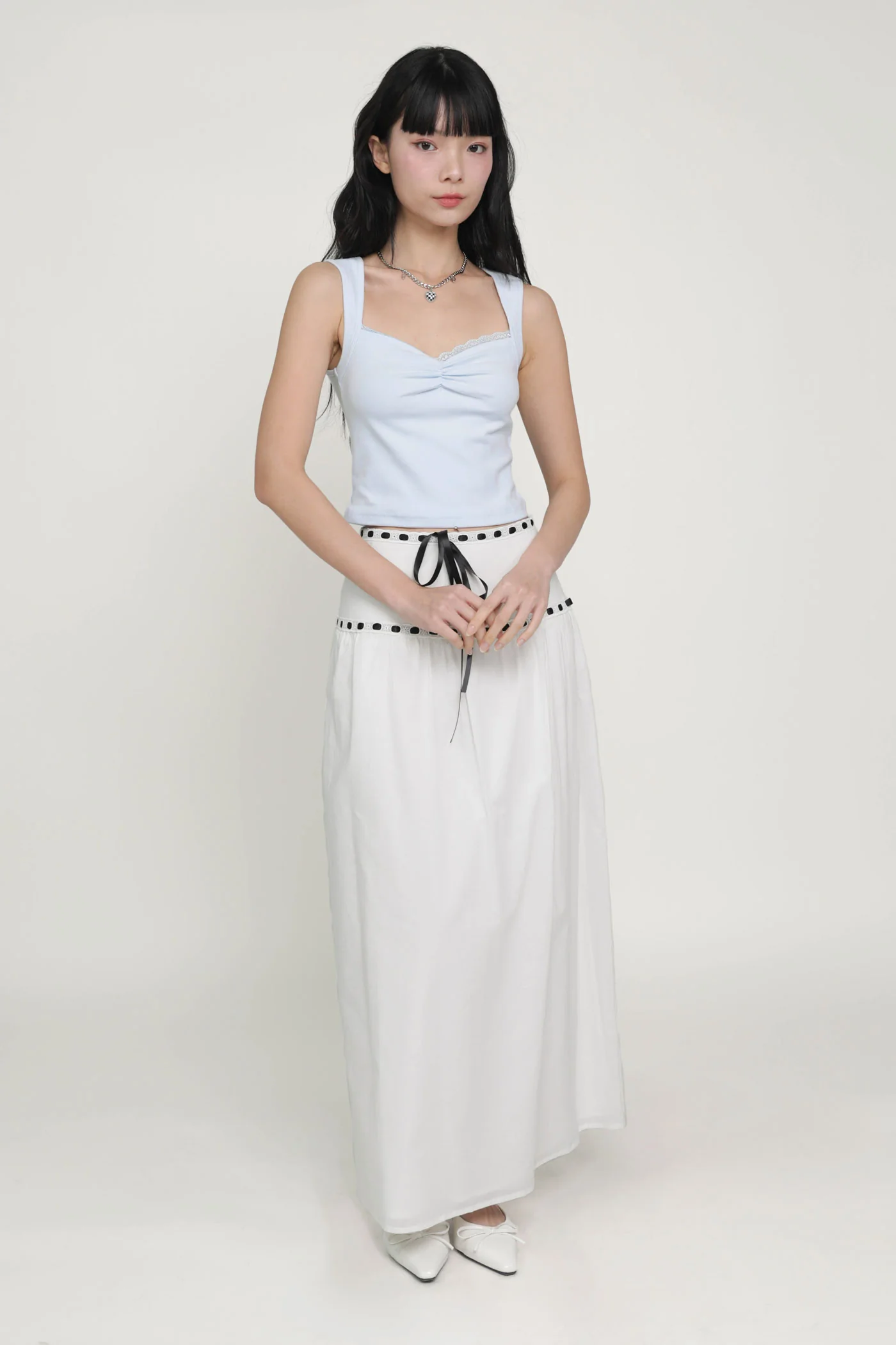 Winifred Ribbon Embroidery Maxi Skirt - Image 8