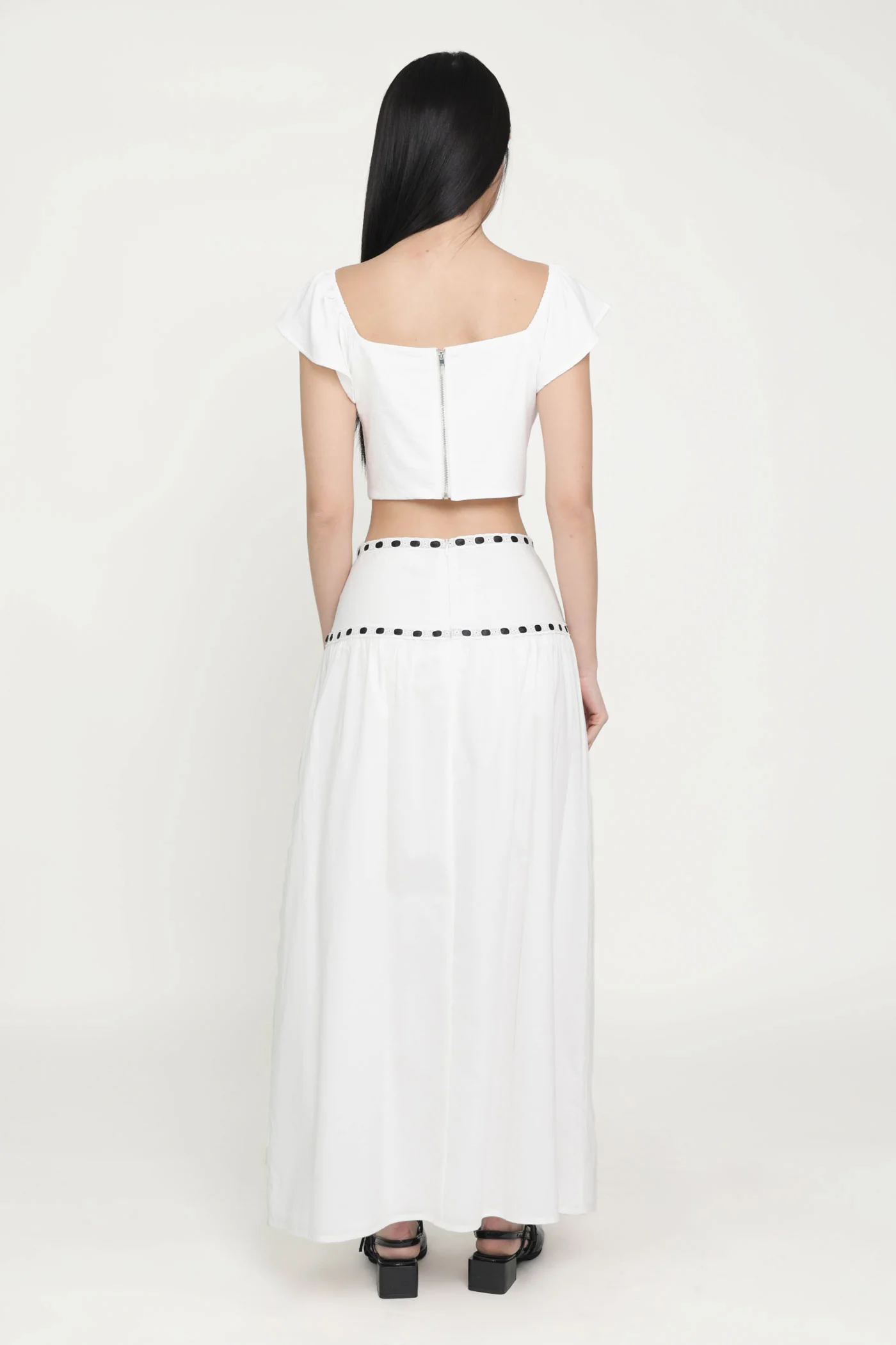 Winifred Ribbon Embroidery Maxi Skirt - Image 9