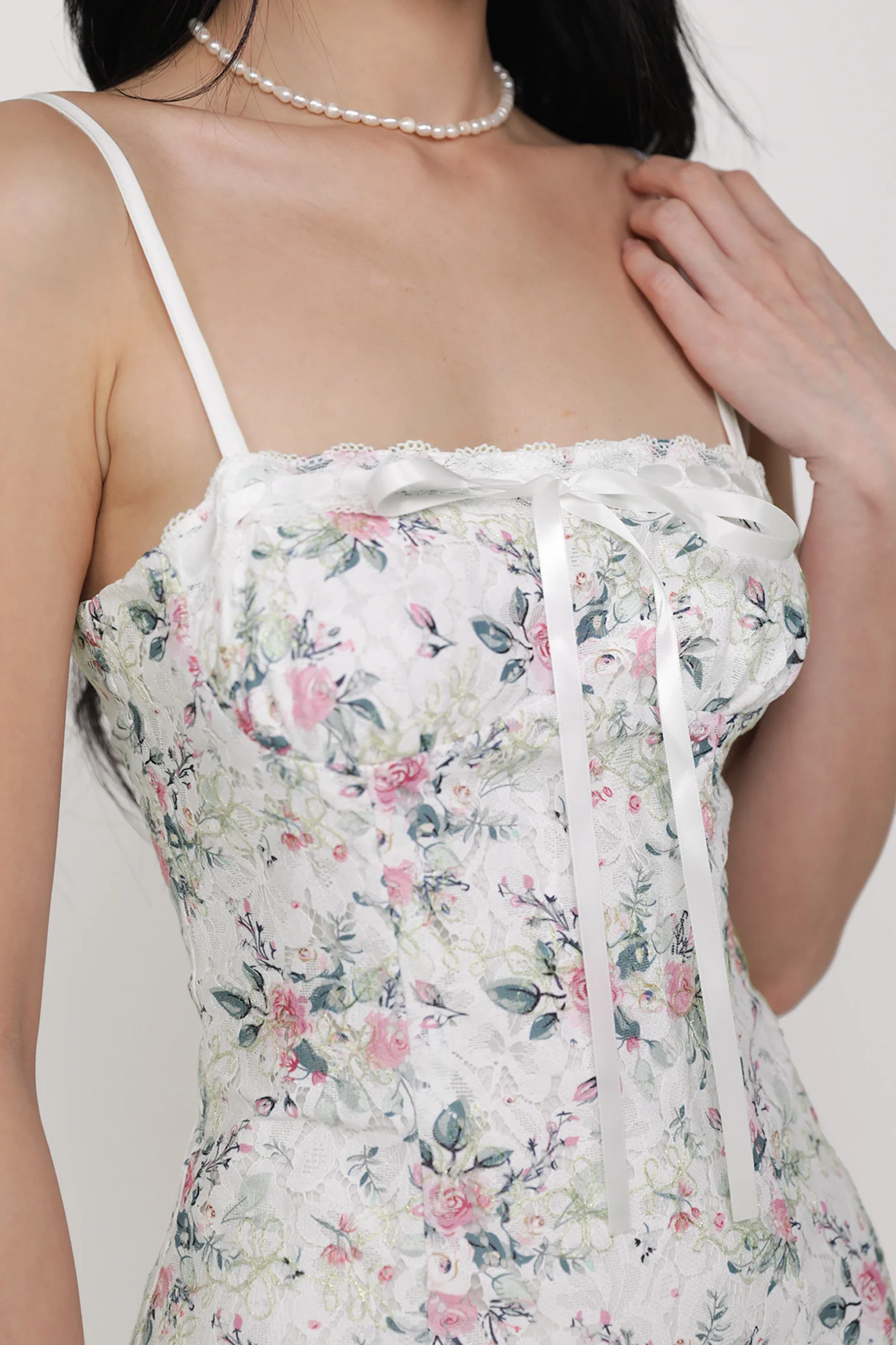 Winona Lace Floral Mini Dress - Image 9
