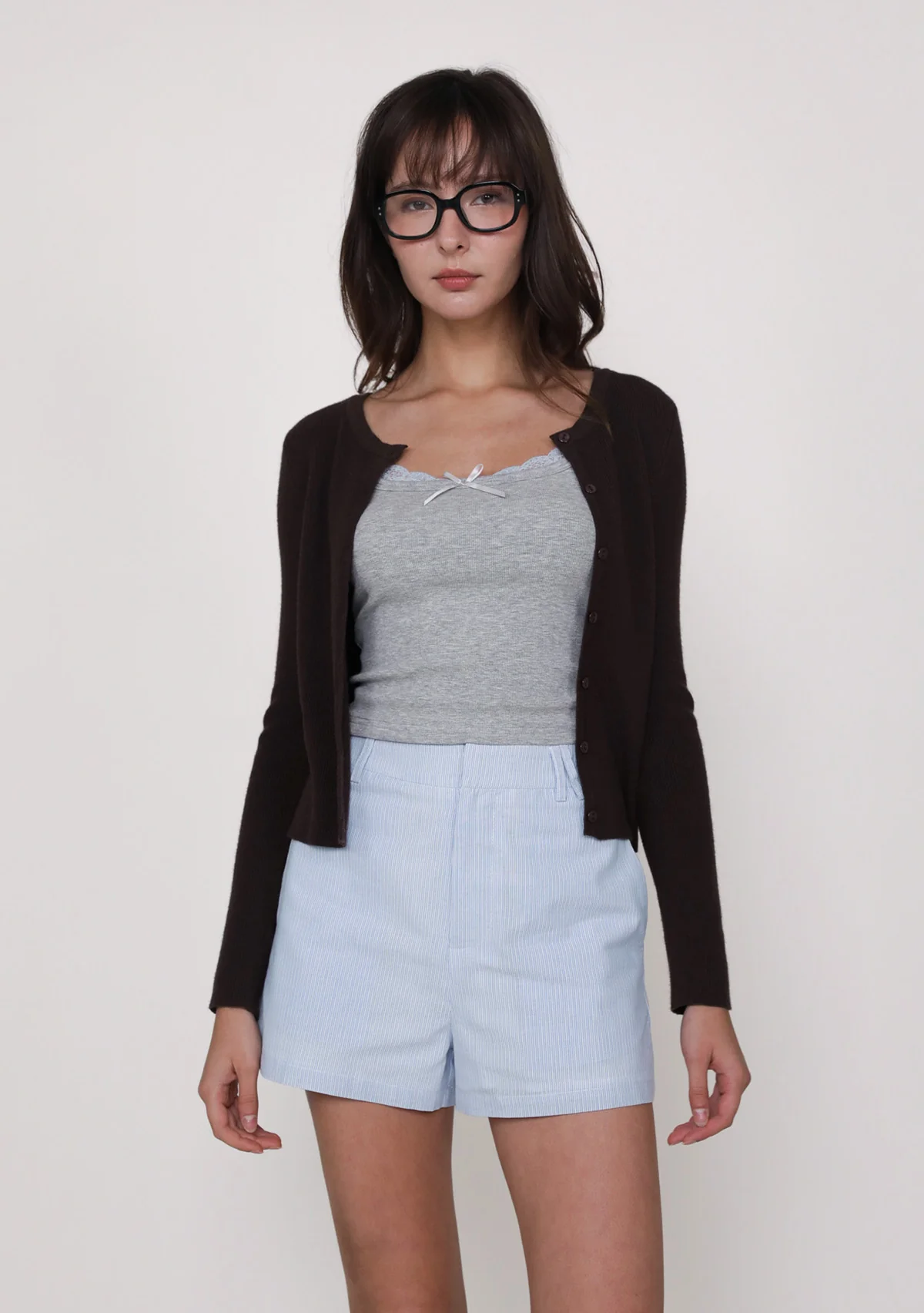 Yena Tailored Shorts (Striped) - Image 3