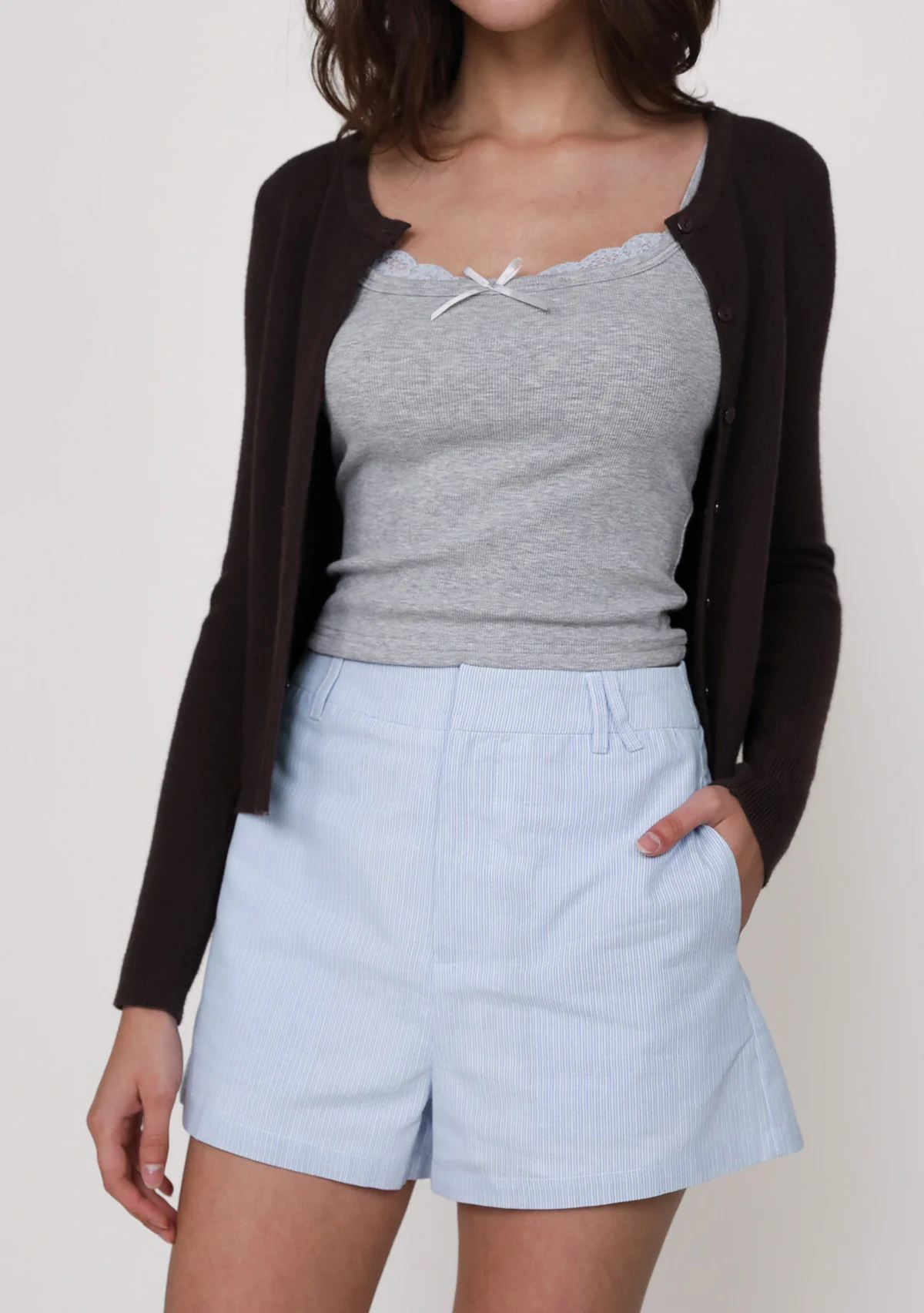 Yena Tailored Shorts (Striped) - Image 4