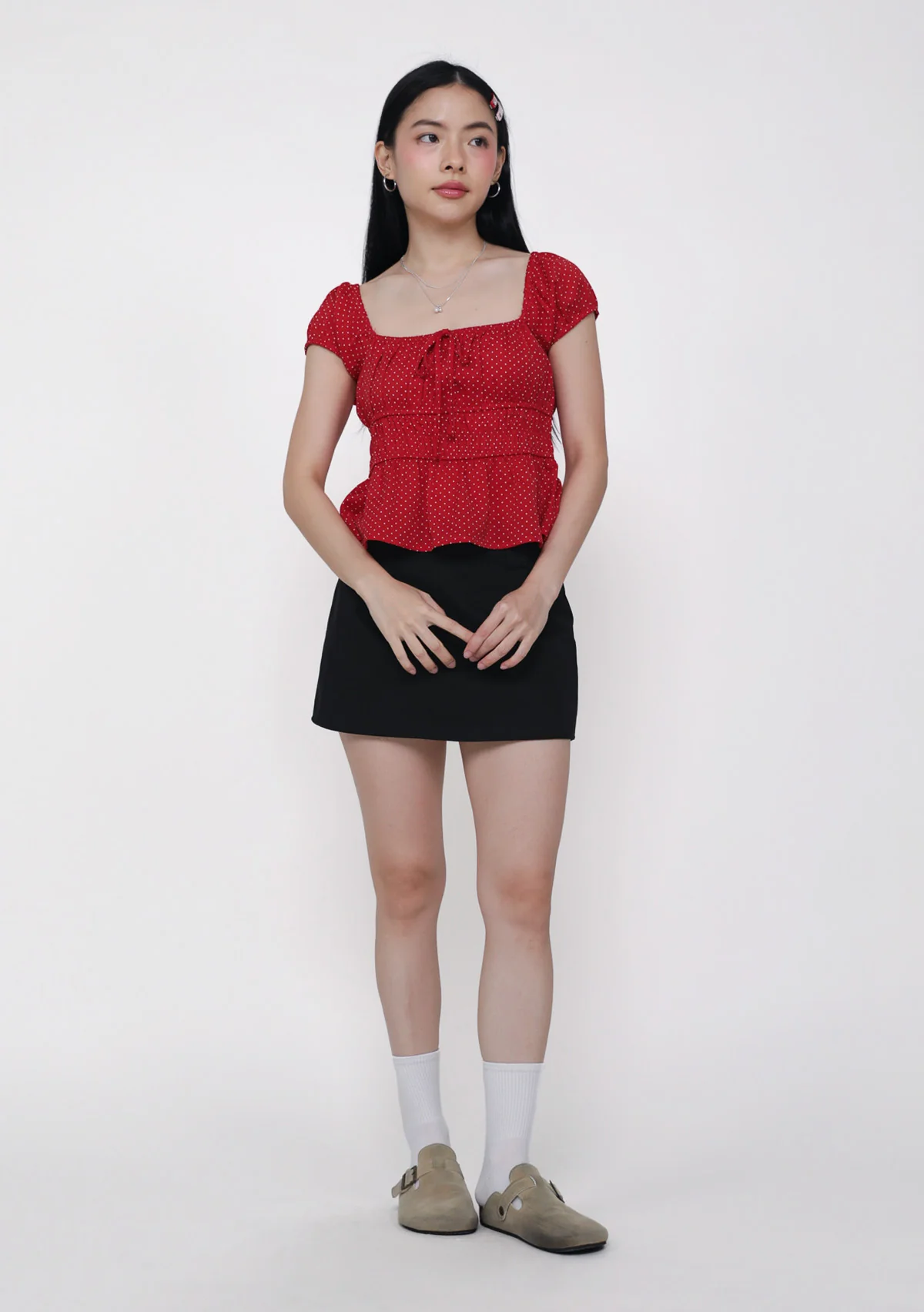 Yukari Babydoll Top (Polka Dot) - Image 12