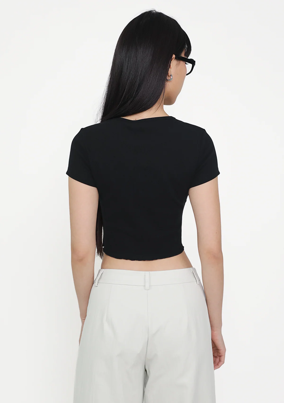Yura Wavy Hem Baby Tee - Image 12