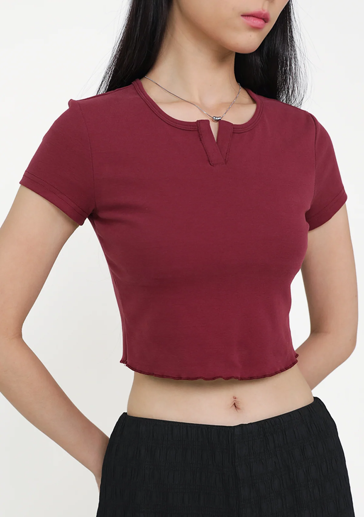 Yura Wavy Hem Baby Tee - Image 15