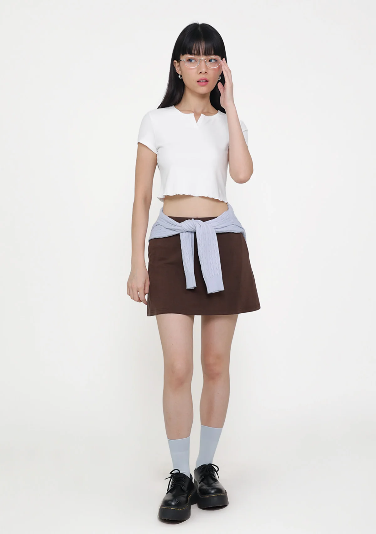 Yura Wavy Hem Baby Tee - Image 2