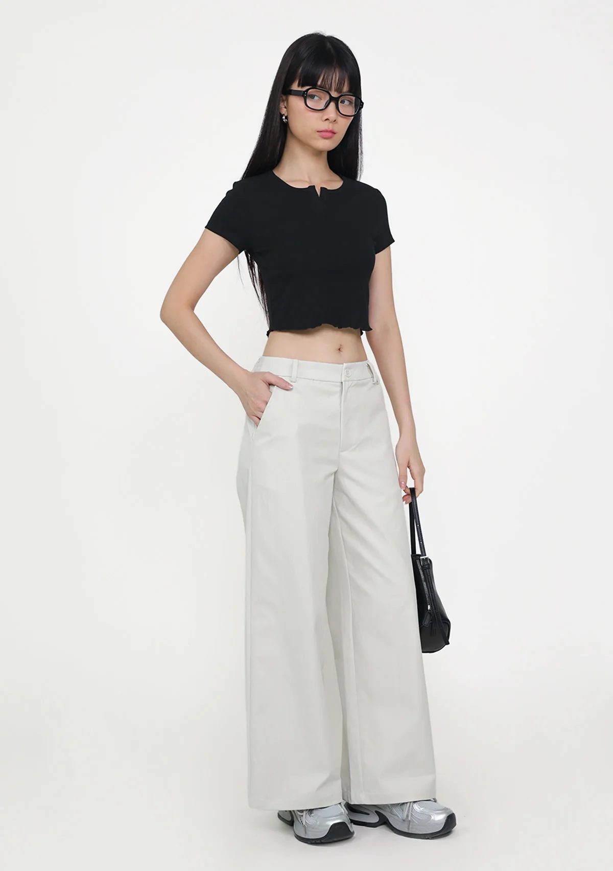 Yura Wavy Hem Baby Tee - Image 3