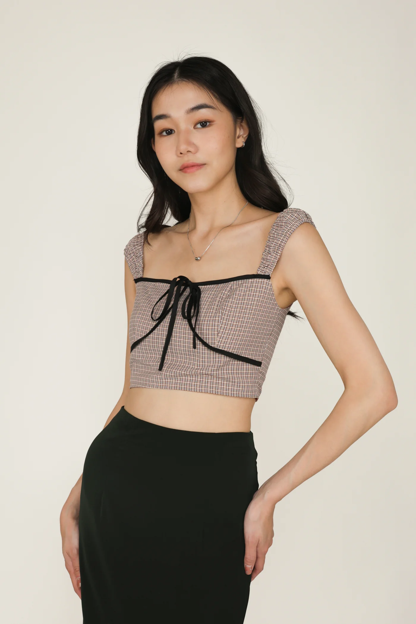 Zador Ruched Strap Crop Top - Image 17