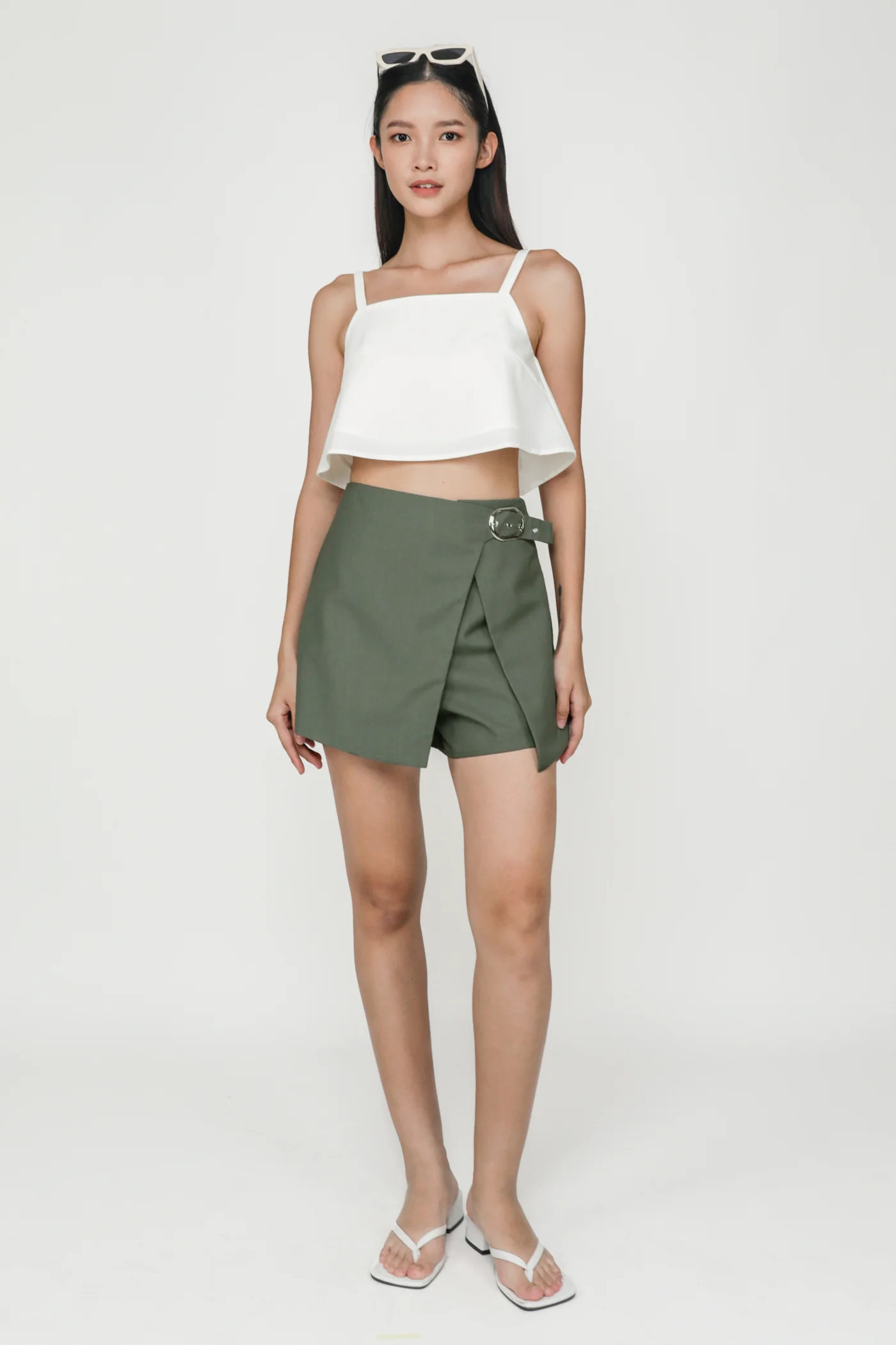 Zoey Basic Flare Crop Top - Image 13