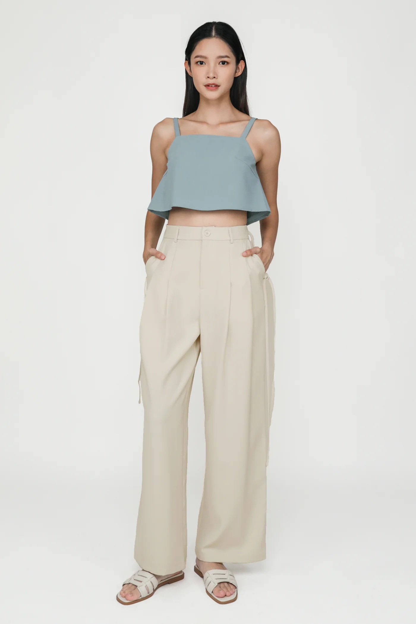 Zoey Basic Flare Crop Top - Image 5